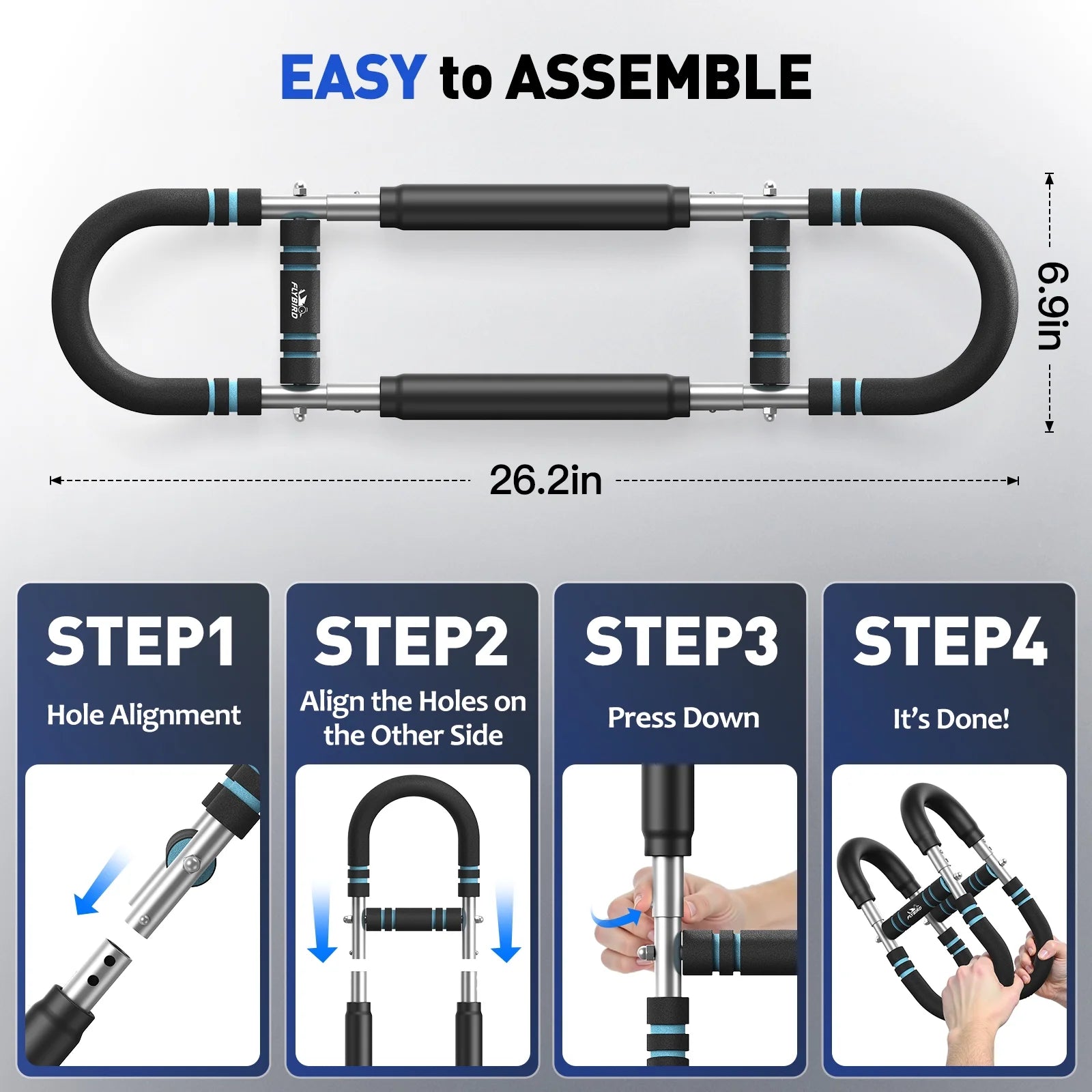 Twister Arm Trainer, Adjustable Twister Arm Chest Exerciser with 2 Spring for Men & Women, Detachable Power Twister Home Fitness Equipment for Enhancing Upper Body Muscle